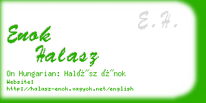 enok halasz business card